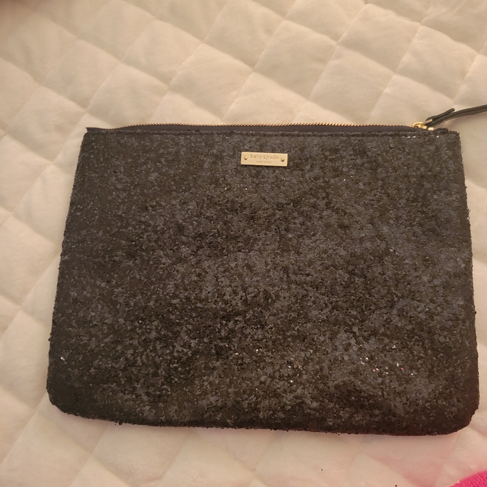 Kate Spade glitter pouch. Perfect for the holidays. 🎄🍾🎉